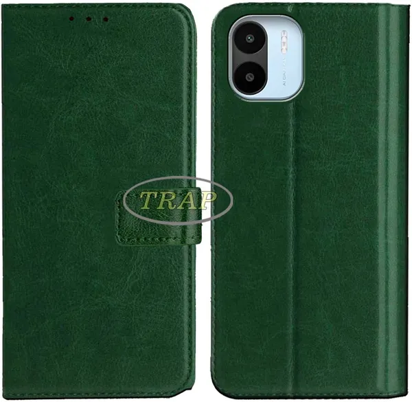 Green_Artificial_Leather_Redmi_A2_2023&Redmi_A1&Redmi_A2_Back_Cover