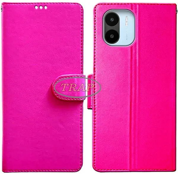 Pink_Artificial_Leather_Redmi_A2_2023&Redmi_A1&Redmi_A2_Back_Cover