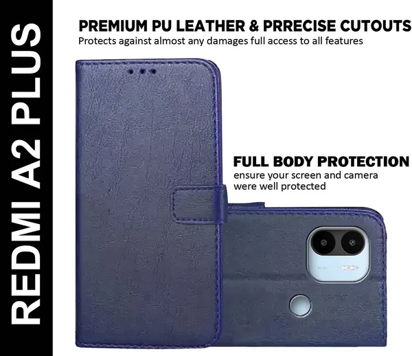 Blue_Artificial_Leather_Redmi_A2_Plus&Poco_C51&Poco_C50&Redmi_A1_Plus_Back_Cover