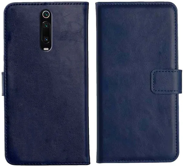 Blue_Leather_Mi_K20_Flip_Cover