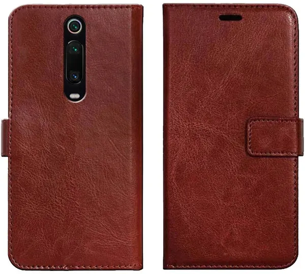 Brown_Leather_Mi_K20_Pro_Flip_Cover