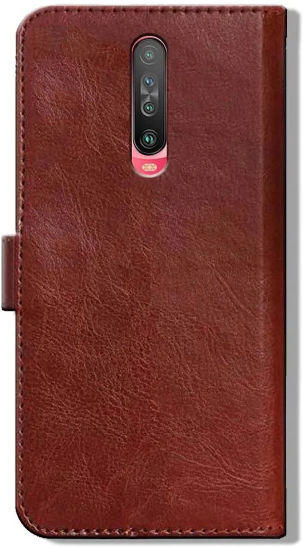 Brown_Leather_Redmi_K30_Flip_Cover