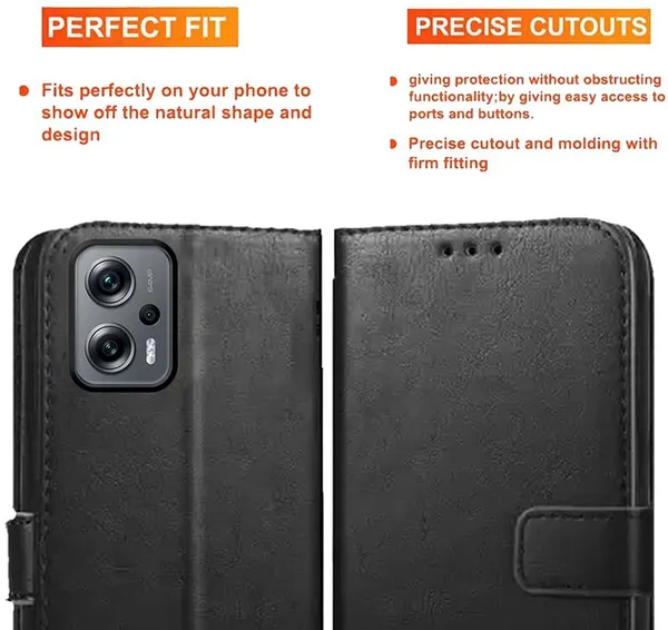 Black_Artificial_Leather_Redmi_K50i_5G_Back_Cover