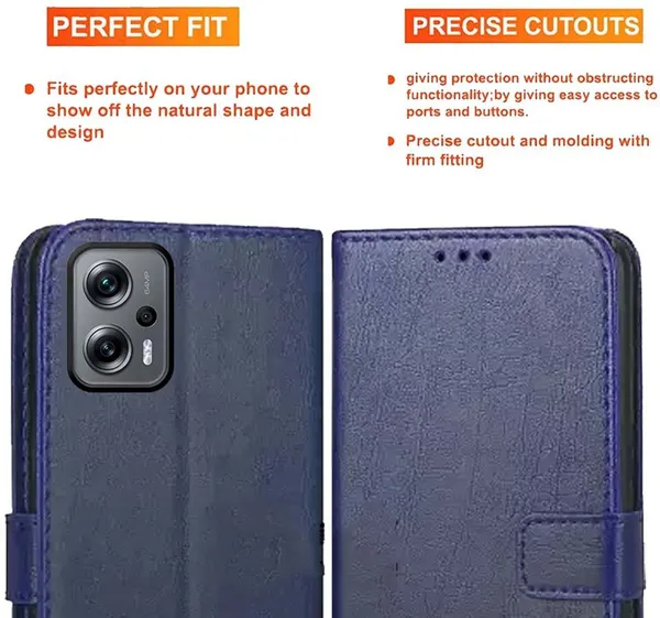 Blue_Artificial_Leather_Redmi_K50i_5G_Back_Cover