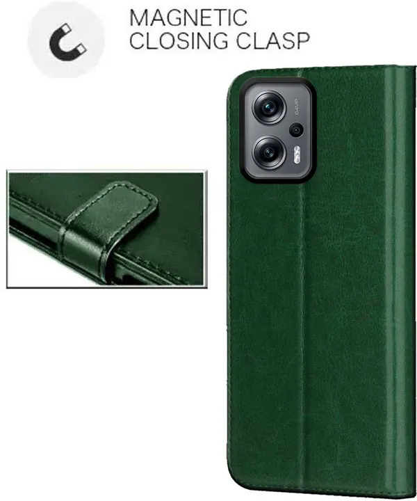Green_Artificial_Leather_Redmi_K50i_5G_Back_Cover