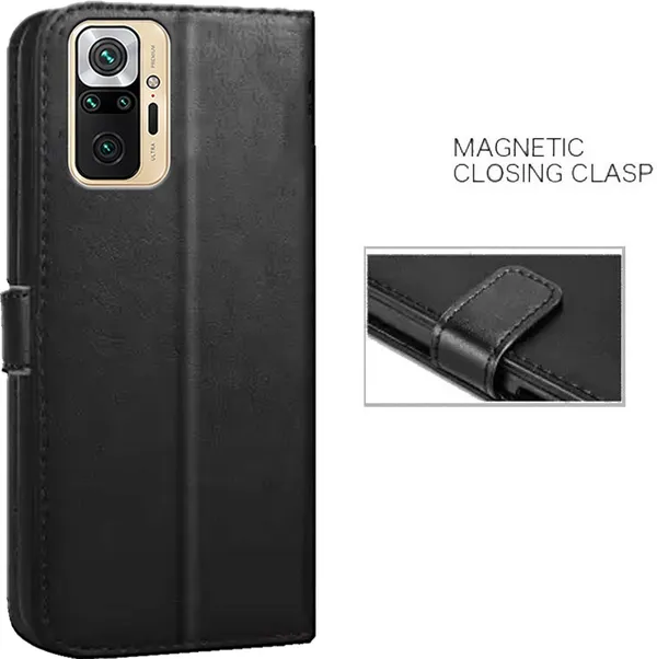 Black_Artificial_Leather_Redmi_Note_10_Pro_Max_Flip_Cover