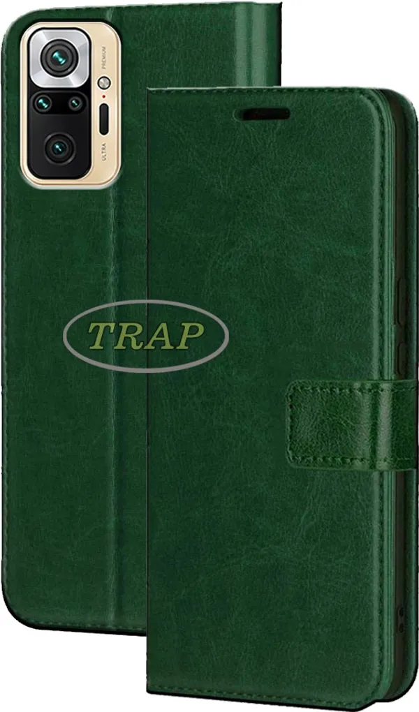 Green_Artificial_Leather_Redmi_Note_10_Pro_Max_Flip_Cover