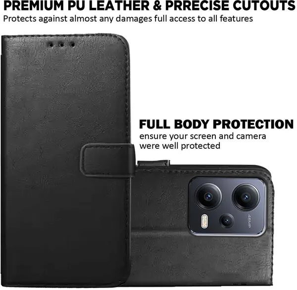 Black_Artificial_Leather_Redmi_Note_12_5G_Back_Cover