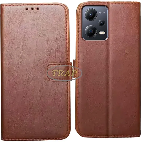 Brown_Artificial_Leather_Redmi_Note_12_5G_Back_Cover