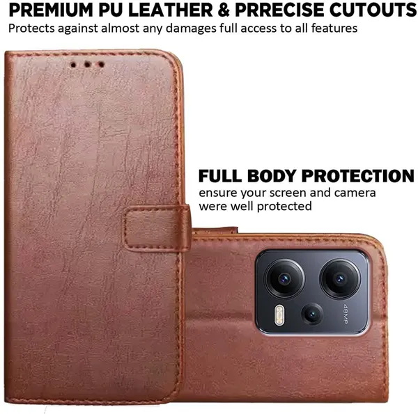 Brown_Artificial_Leather_Redmi_Note_12_5G_Back_Cover