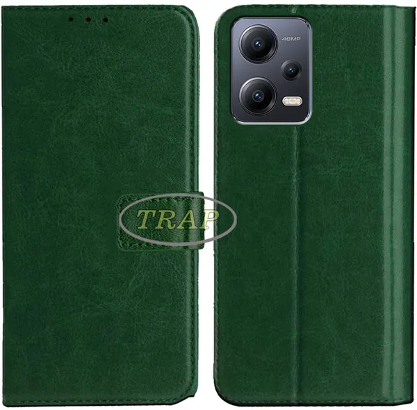 Green_Artificial_Leather_Redmi_Note_12_5G_Back_Cover
