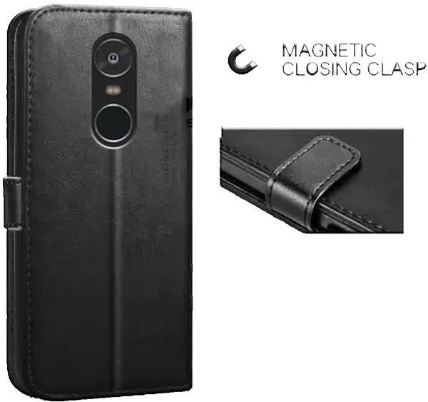 Black_Leather_Mi_Redmi_Note_4_Flip_Cover