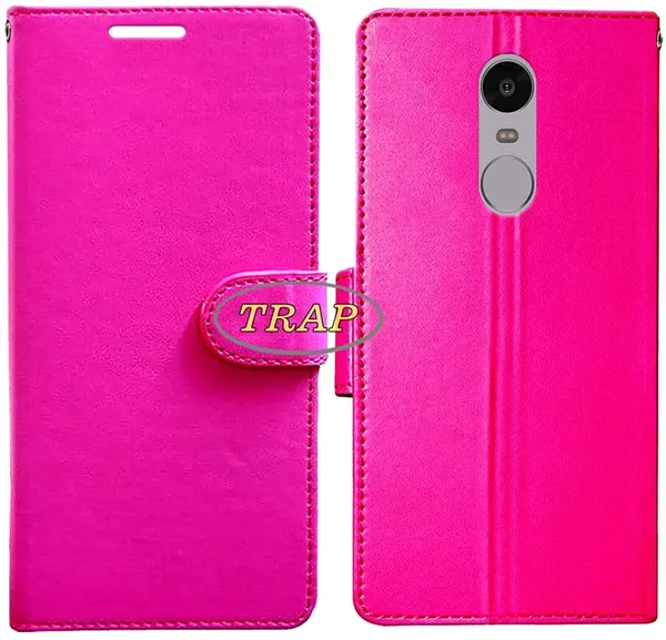 Pink_Artificial_Leather_Mi_Redmi_Note_4_Back_Cover
