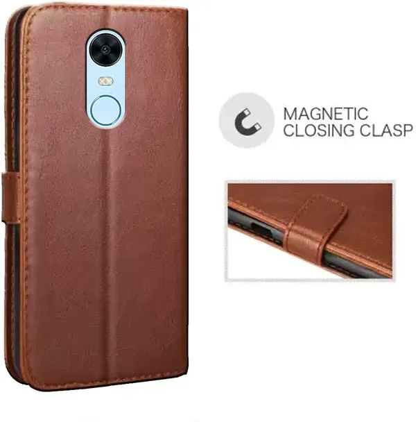 Brown_Artificial_Leather_Mi_Redmi_Note_5_Flip_Cover