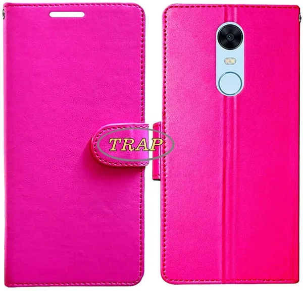 Pink_Artificial_Leather_Mi_Redmi_Note_5_Back_Cover