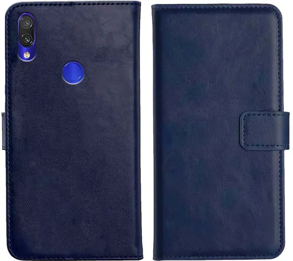 Blue_Leather_Mi_Redmi_Note_7S_Flip_Cover