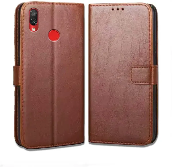 Brown_Artificial_Leather_Redmi_Note_7S_Flip_Cover