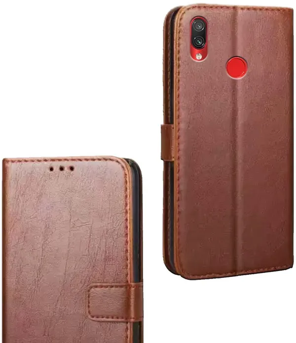 Brown_Artificial_Leather_Redmi_Note_7S_Flip_Cover