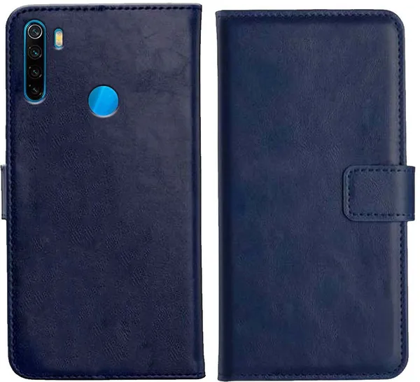 Blue_Leather_Mi_Redmi_Note_8_Flip_Cover