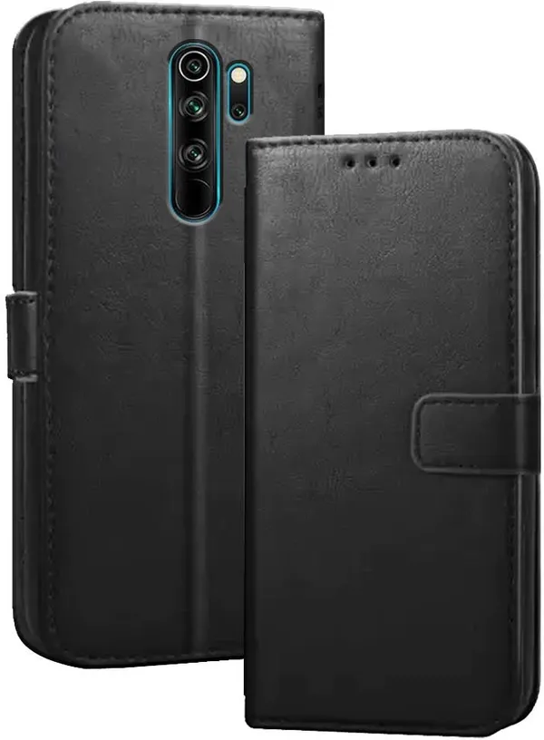 Black_Artificial_Leather_Redmi_Note_8_Pro_Flip_Cover