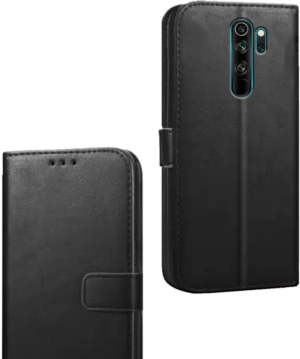 Black_Artificial_Leather_Redmi_Note_8_Pro_Flip_Cover