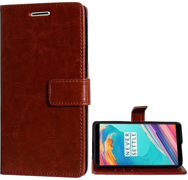 Brown_Artificial_Leather_Redmi_Note_9_Flip_Cover