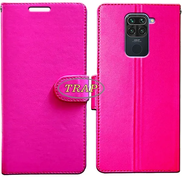 Pink_Artificial_Leather_Redmi_Note_9_Back_Cover