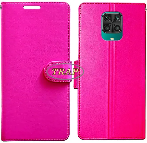 Pink_Artificial_Leather_Redmi_Note_9_Pro_Back_Cover