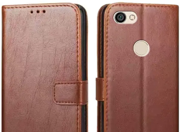 Brown_Leather_Mi_Redmi_Y1_Flip_Cover