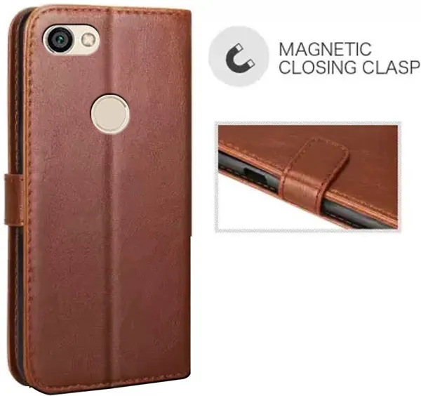 Brown_Leather_Mi_Redmi_Y1_Flip_Cover