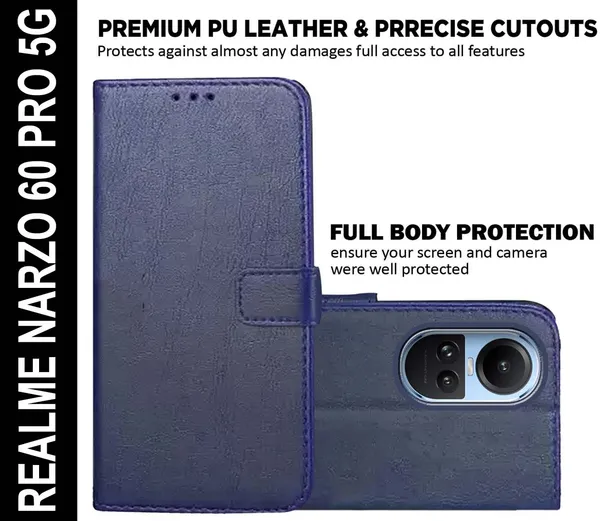 Blue_Artificial_Leather_Oppo_Reno_10_Flip_Cover