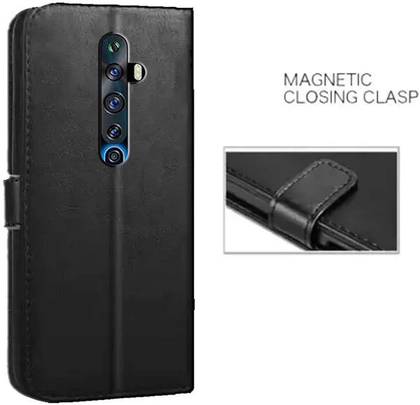 Black_Artificial_Leather_OPPO_Reno_2z_Flip_Cover