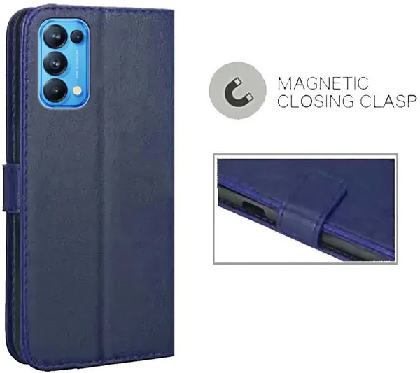 Blue_Artificial_Leather_Oppo_Reno_5_Pro_Flip_Cover