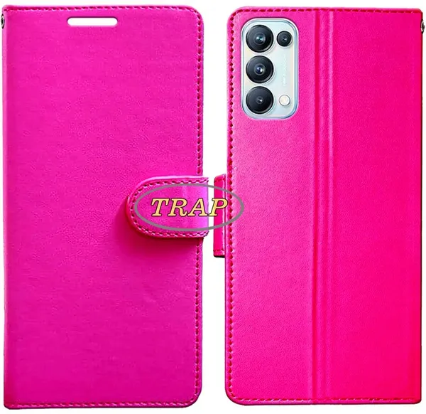 Pink_Artificial_Leather_Oppo_Reno_5_Pro_Back_Cover