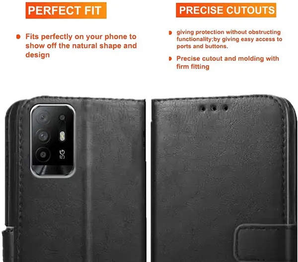 Black_Artificial_Leather_Oppo_Reno_5Z_Back_Cover