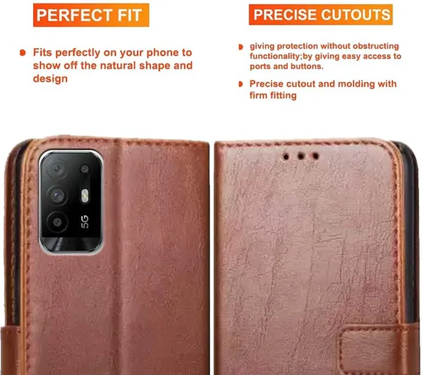 Brown_Artificial_Leather_Oppo_Reno_5Z_Back_Cover