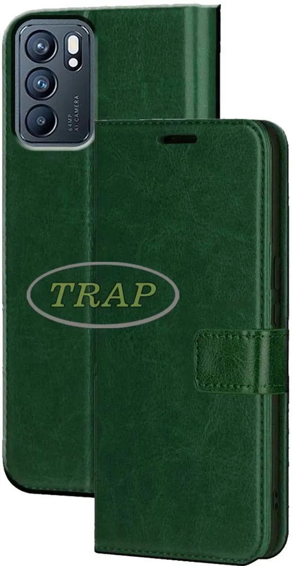 Green_Artificial_Leather_Reno_6_5G_Back_Cover