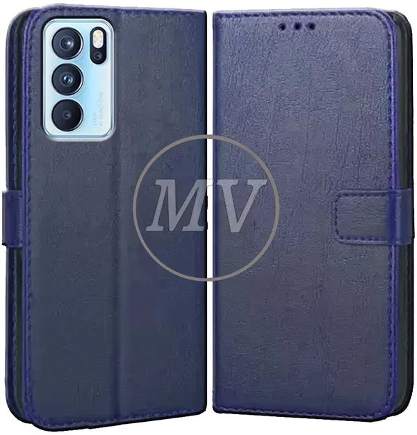 Black_Artificial_Leather_Reno_6_Pro_5G_Flip_Cover