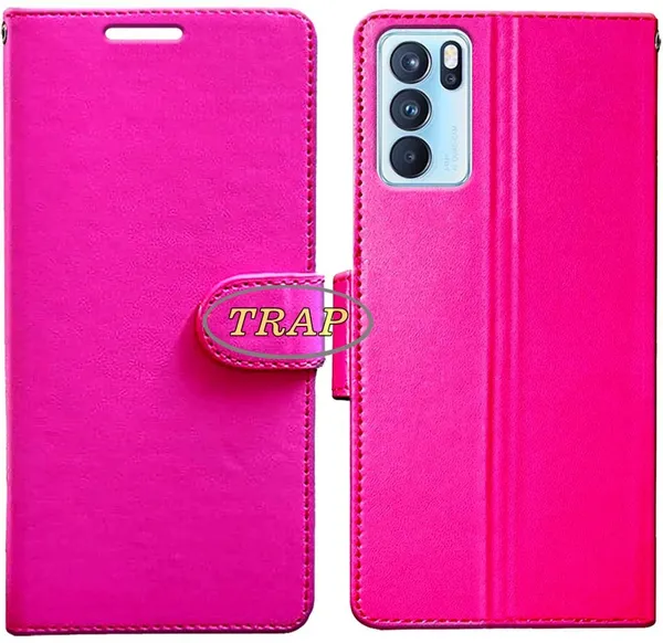 Pink_Artificial_Leather_Reno_6_Pro_5G_Back_Cover