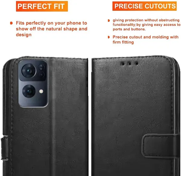 Black_Artificial_Leather_Oppo_Reno_7_Pro_5G_Back_Cover