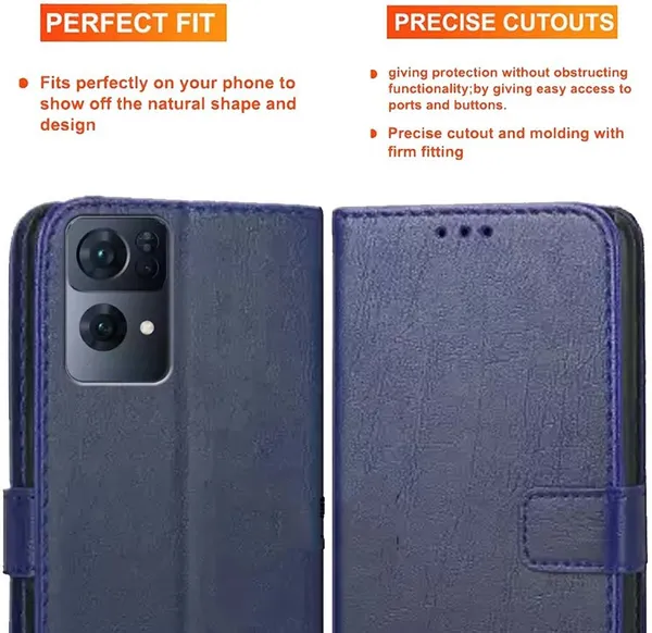 Blue_Artificial_Leather_Oppo_Reno_7_Pro_5G_Back_Cover