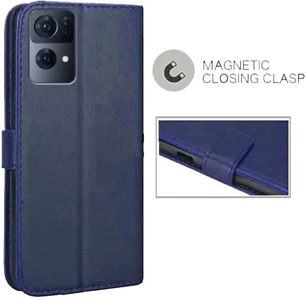 Blue_Artificial_Leather_Oppo_Reno_7_Pro_5G_Back_Cover