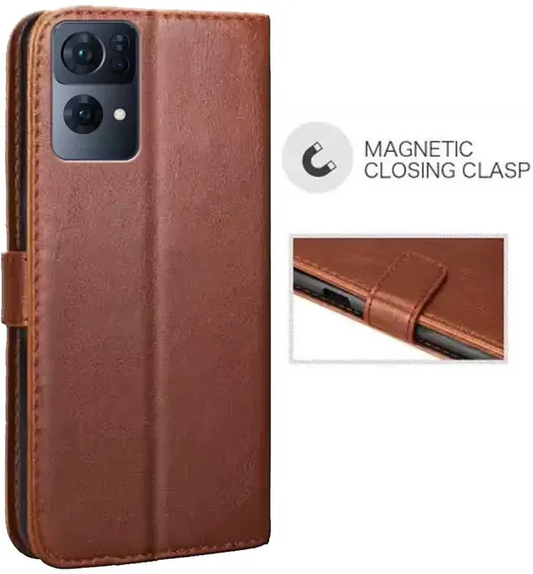 Brown_Artificial_Leather_Oppo_Reno_7_Pro_5G_Back_Cover