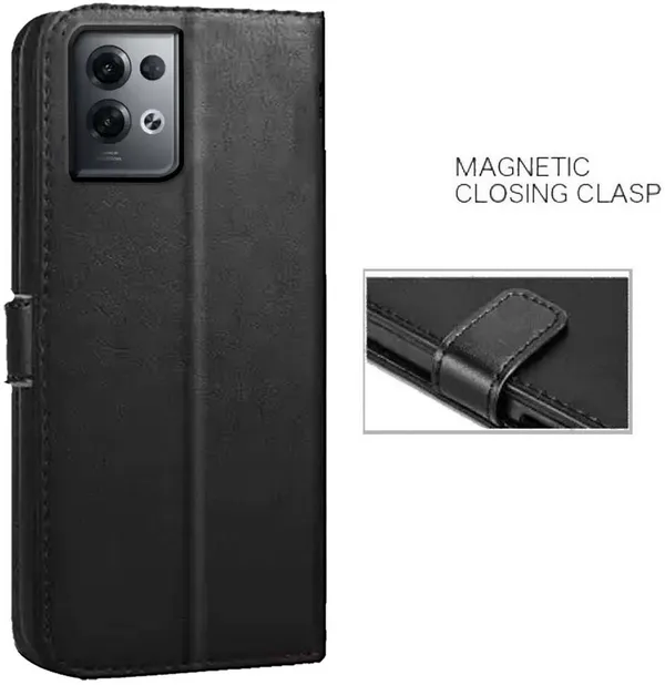 Black_Artificial_Leather_Reno_8_Pro_Back_Cover