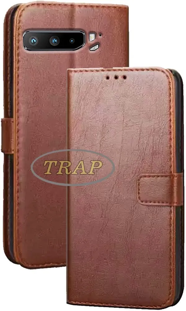 Brown_Artificial_Leather_Asus_Rog_Phone_3_Back_Cover