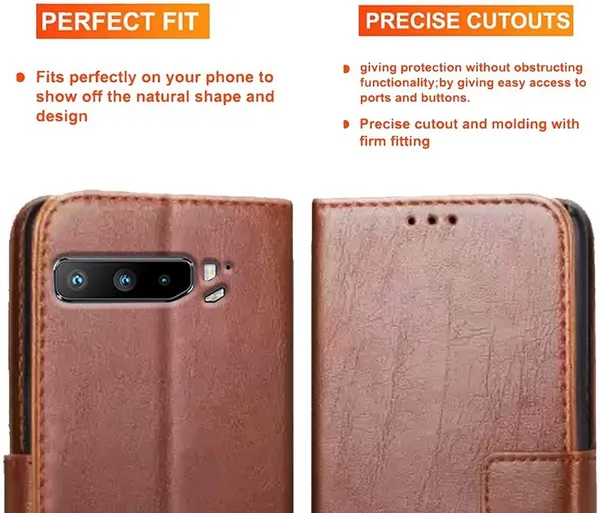 Brown_Artificial_Leather_Asus_Rog_Phone_3_Back_Cover