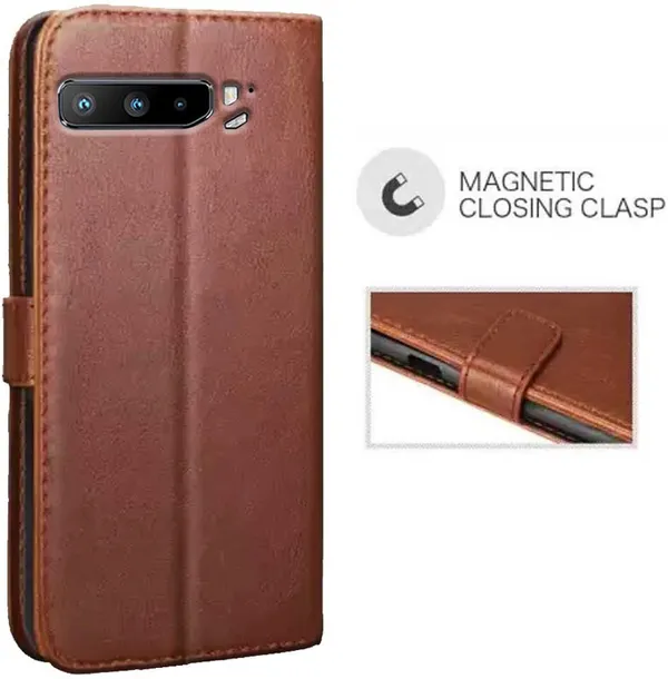 Brown_Artificial_Leather_Asus_Rog_Phone_3_Back_Cover