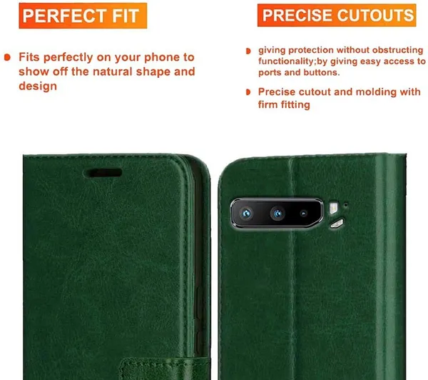 Green_Artificial_Leather_Asus_Rog_Phone_3_Back_Cover