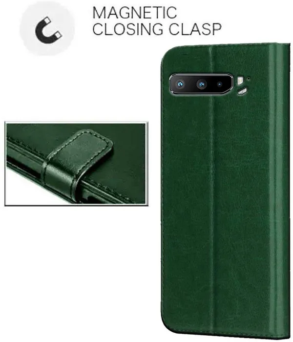 Green_Artificial_Leather_Asus_Rog_Phone_3_Back_Cover