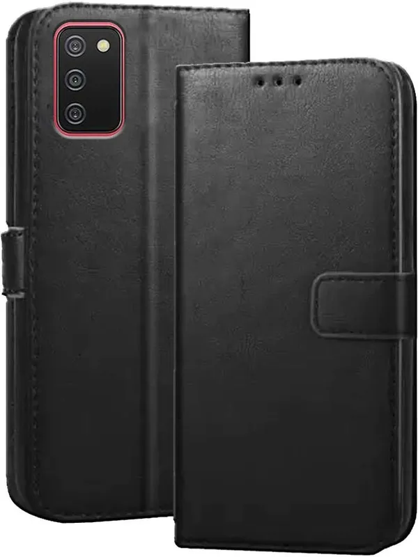 Black_Artificial_Leather_Samsung_Galaxy_A02S_Flip_Cover